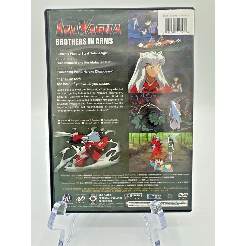InuYasha DVD Vol. 27 Brothers in Arms Anime VIZ Media - Picture 3 of 4
